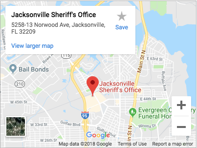 Google Maps screenshot of JSO Zone 1 Substation